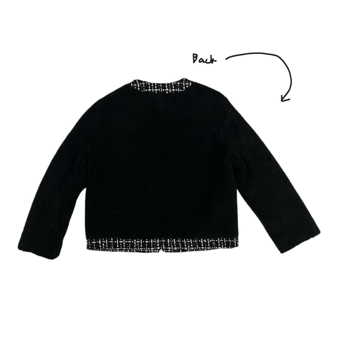 게스 블랙 진주 트위드 자켓 S 상품이미지2