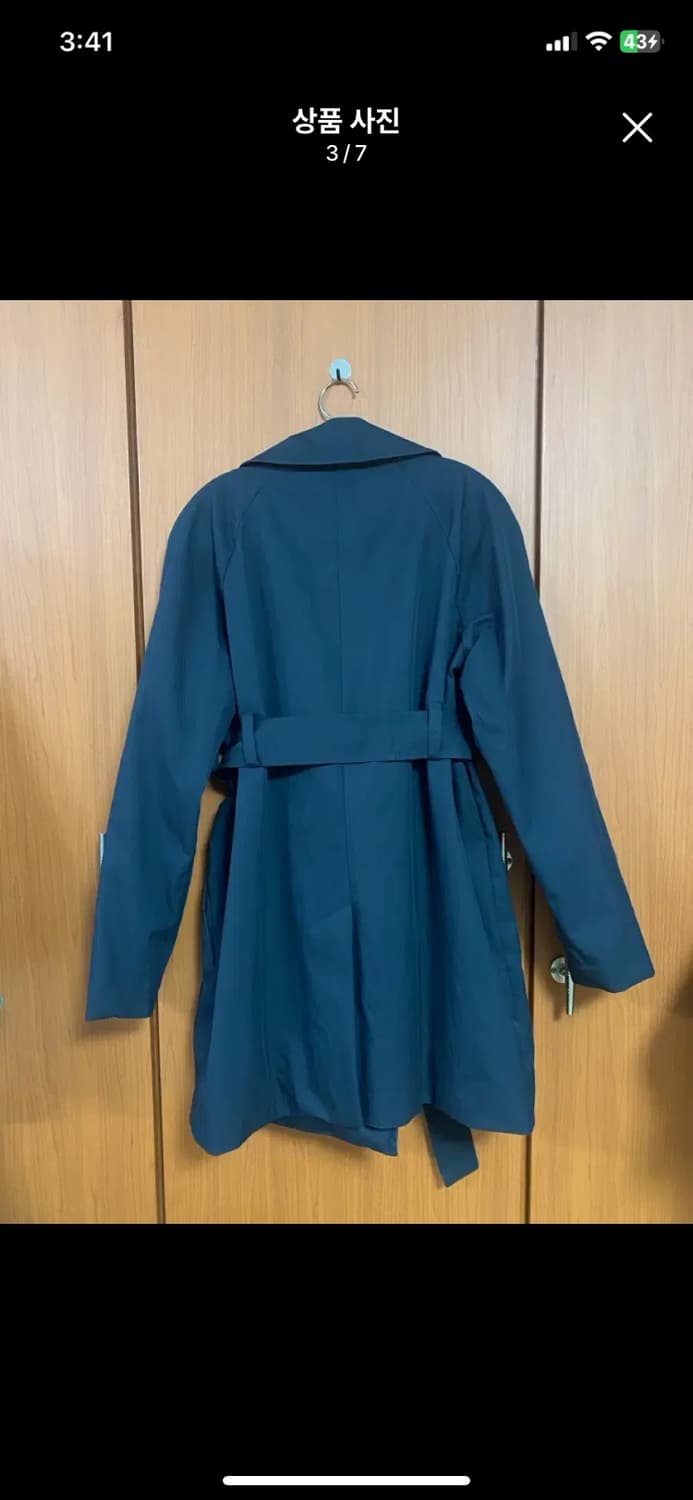 [COS] 코스 블랙 코튼 나일론 트렌치 코트 38사이즈 상품이미지3