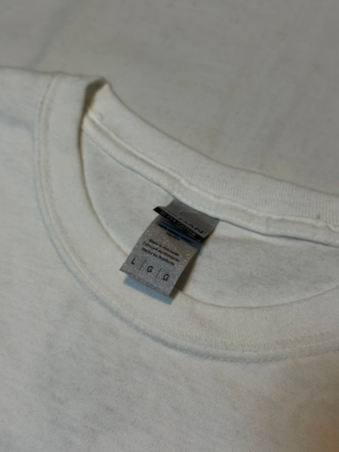 빈티지 암프린팅 롱슬리브 긴팔티 화이트 상품이미지3