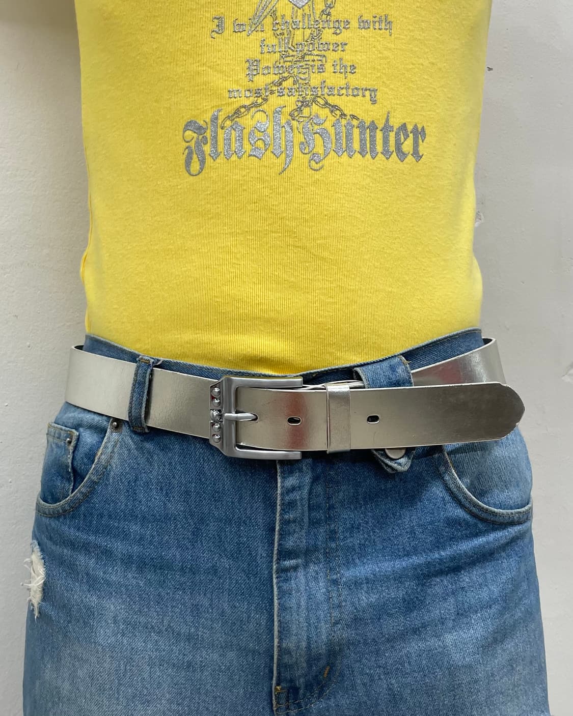 Glossy Silver Vintage Belt 상품이미지2