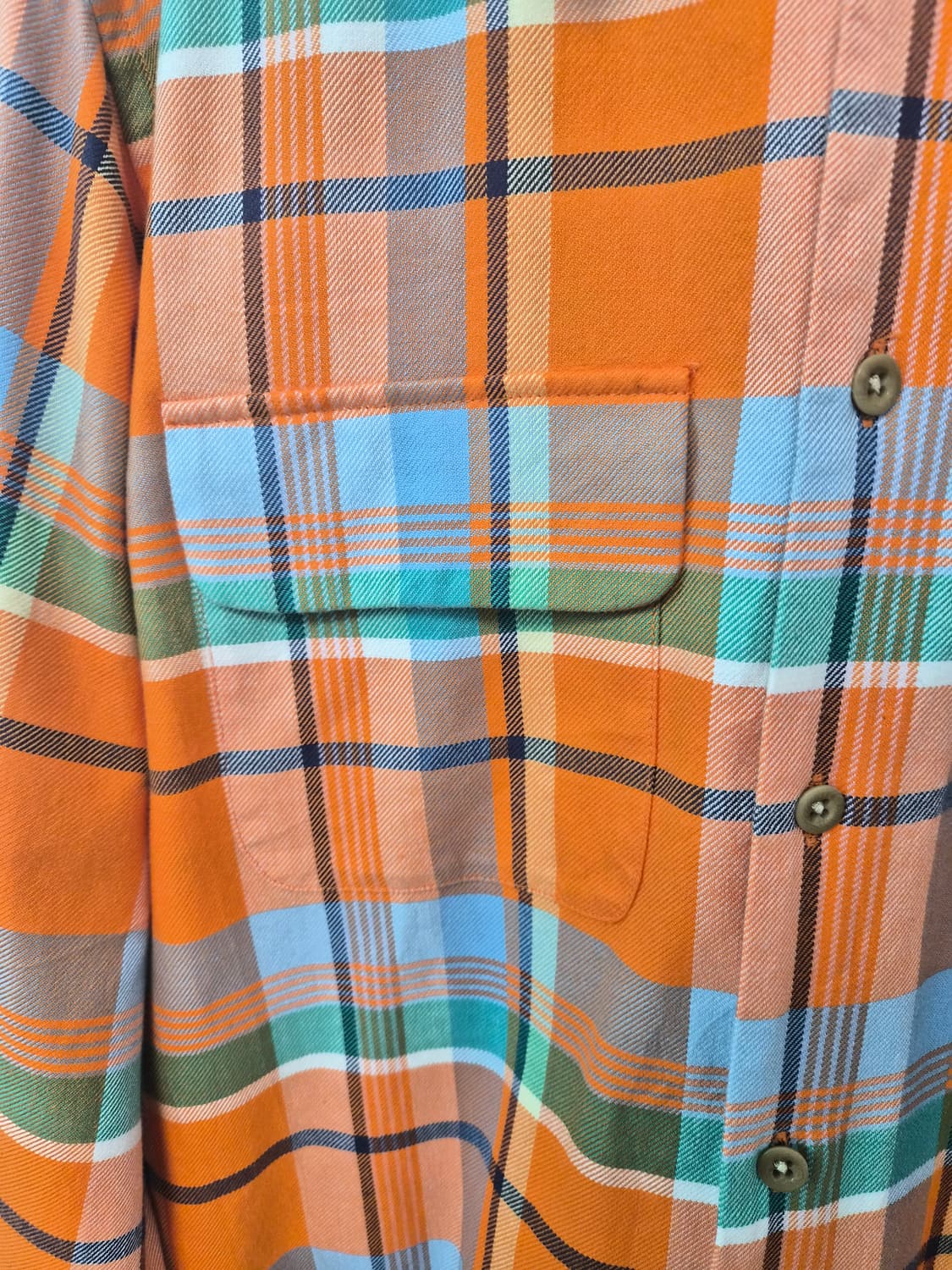 폴로 랄프로렌 오렌지 체크 셔츠 남방 상품이미지6