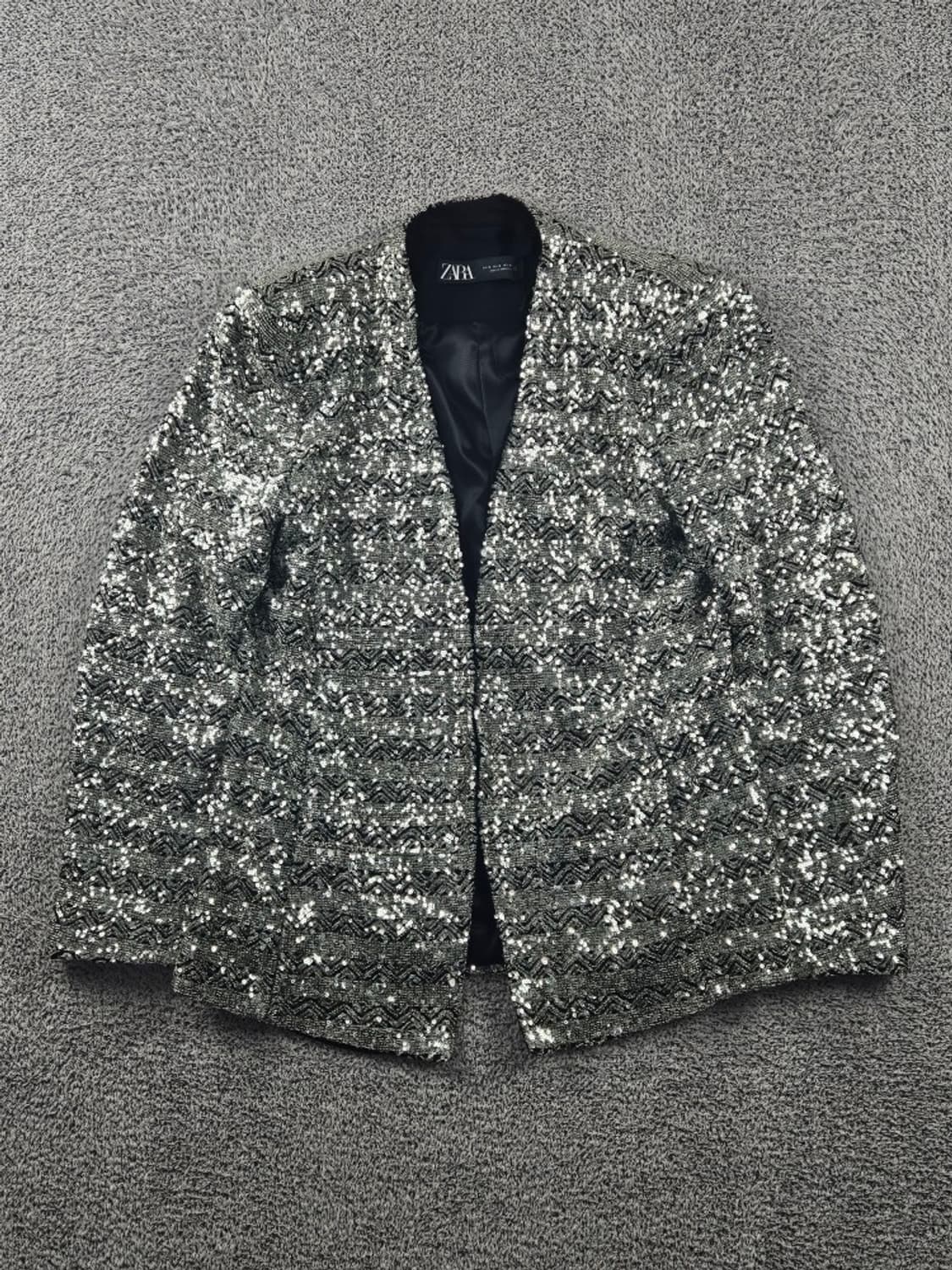 ZARA 실버 스팽글 블레이저 자켓 ( XL ) / 11248 상품이미지2