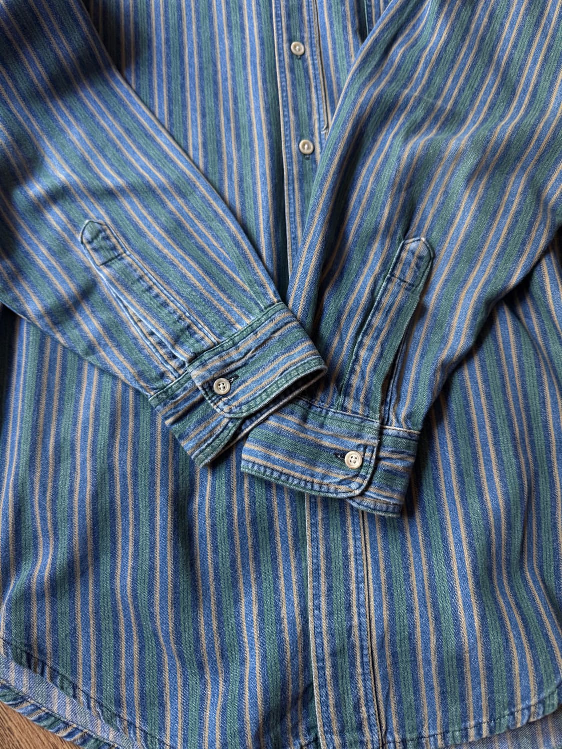 [L]90's 엘엘빈 Made in USA 스트라이프 셔츠 상품이미지5