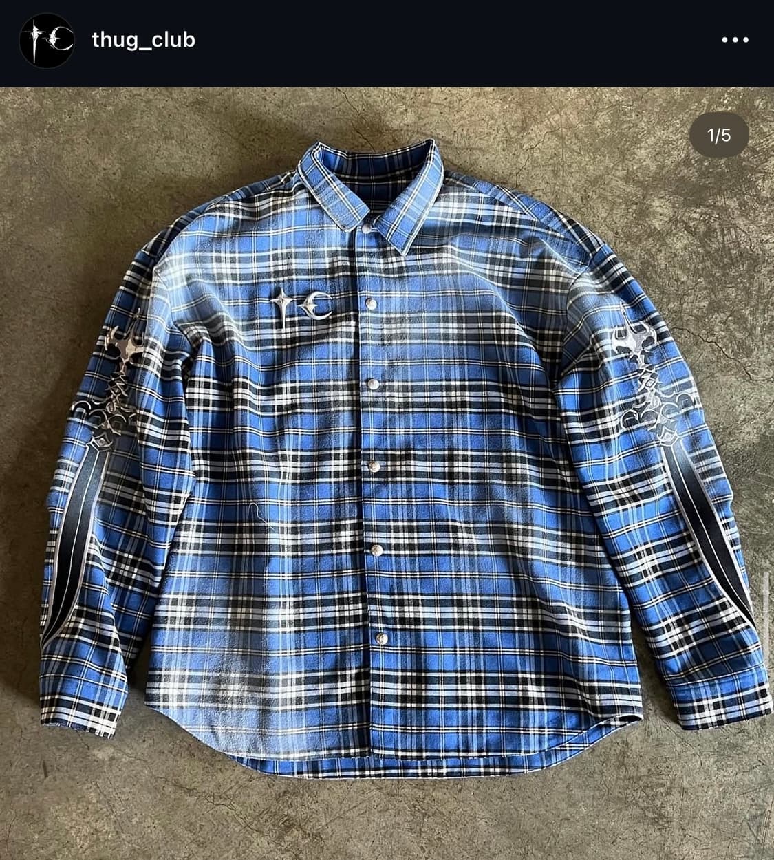 떠그클럽 아랍 소드 플란넬 셔츠 -3size- 미착용 새상품 상품이미지3