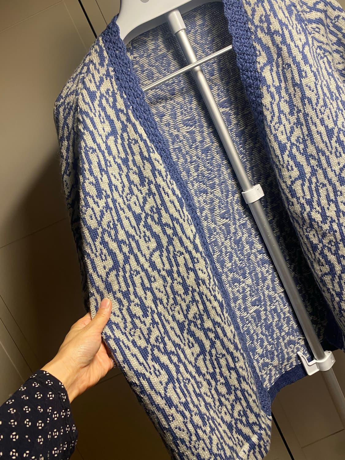 패턴 니트 가디건 상품이미지4