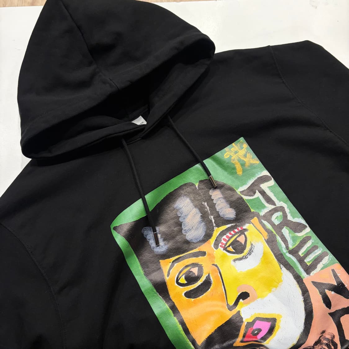 [1] 아크메드라비 얼굴 프린팅 후드티 블랙 C265 상품이미지3