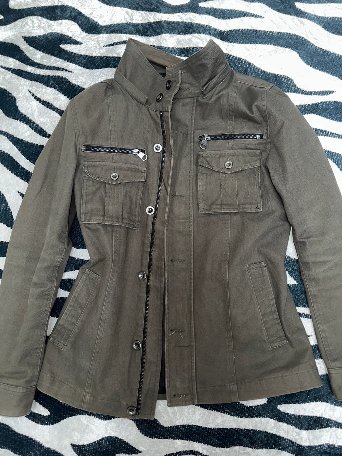 일본빈티지 큐빈티지 디테일 카키 야상자켓 그런지 와투케 오네갸루 상품이미지2