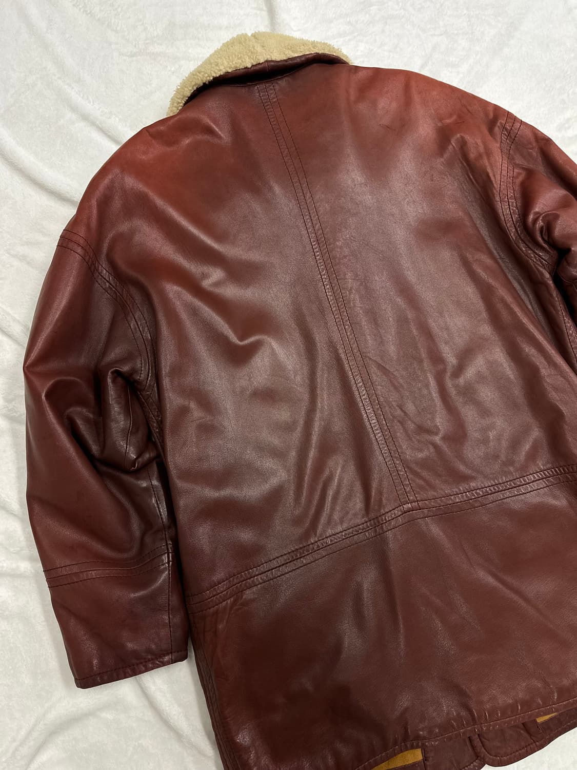 (50)발렌티노 양털 시어링 리얼 레더 코트 상품이미지8