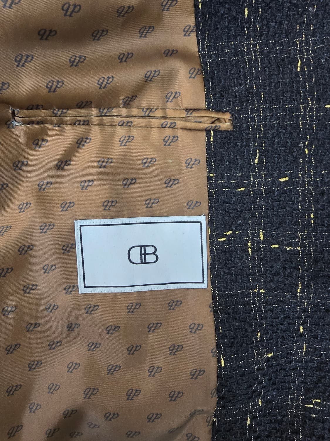 디벨 Dbel 남성 골드 트위드 자켓 블레이져 상품이미지9