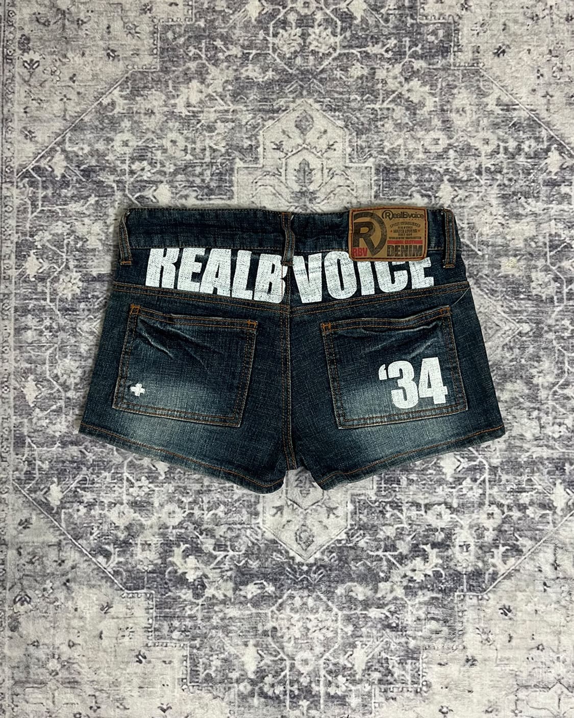 Y2K Realvoice Logo Denim Shorts 상품이미지3