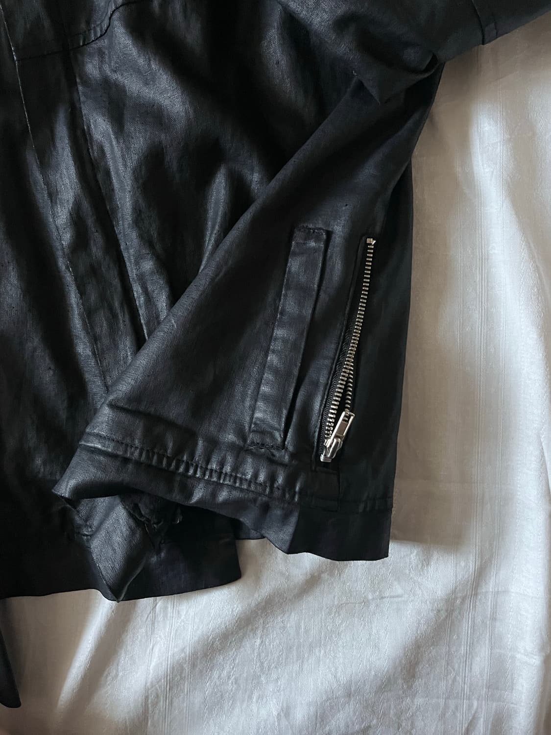 Asymmetrical High-Neck Coated Jacket 상품이미지5