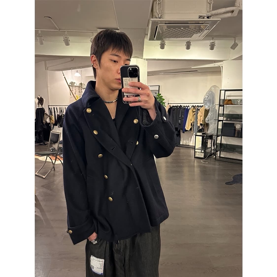 요지야마모토 오버사이즈 피코트 상품이미지5