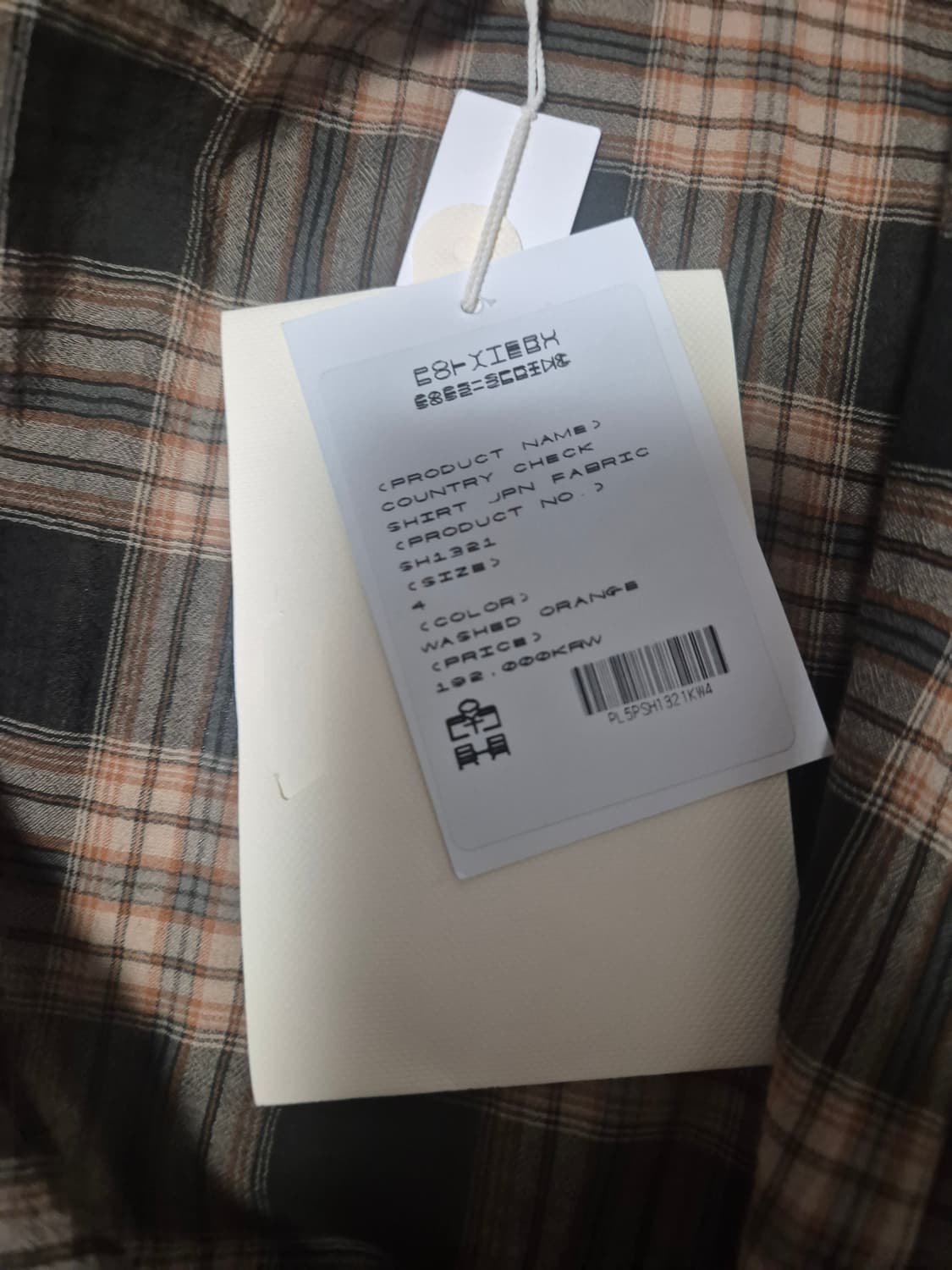 (새상품) 폴리테루 컨트리체크셔츠 오렌즈 4사이즈 상품이미지2