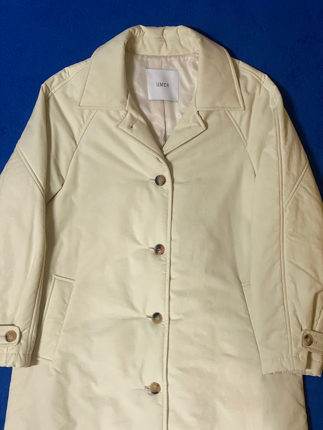 Umer 유메르 메르 트렌치 패딩 코트 바닐라 컬러 Free 상품이미지2