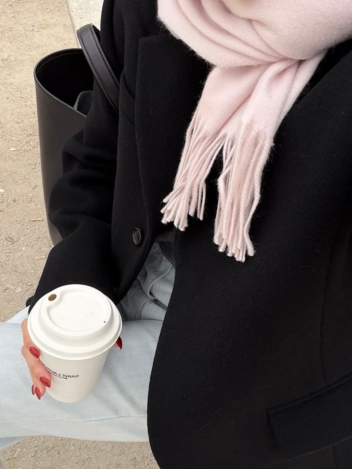 BRONN 브론 캐시미어 울 블랜드 자켓 블랙 하객룩 코트 상품이미지2