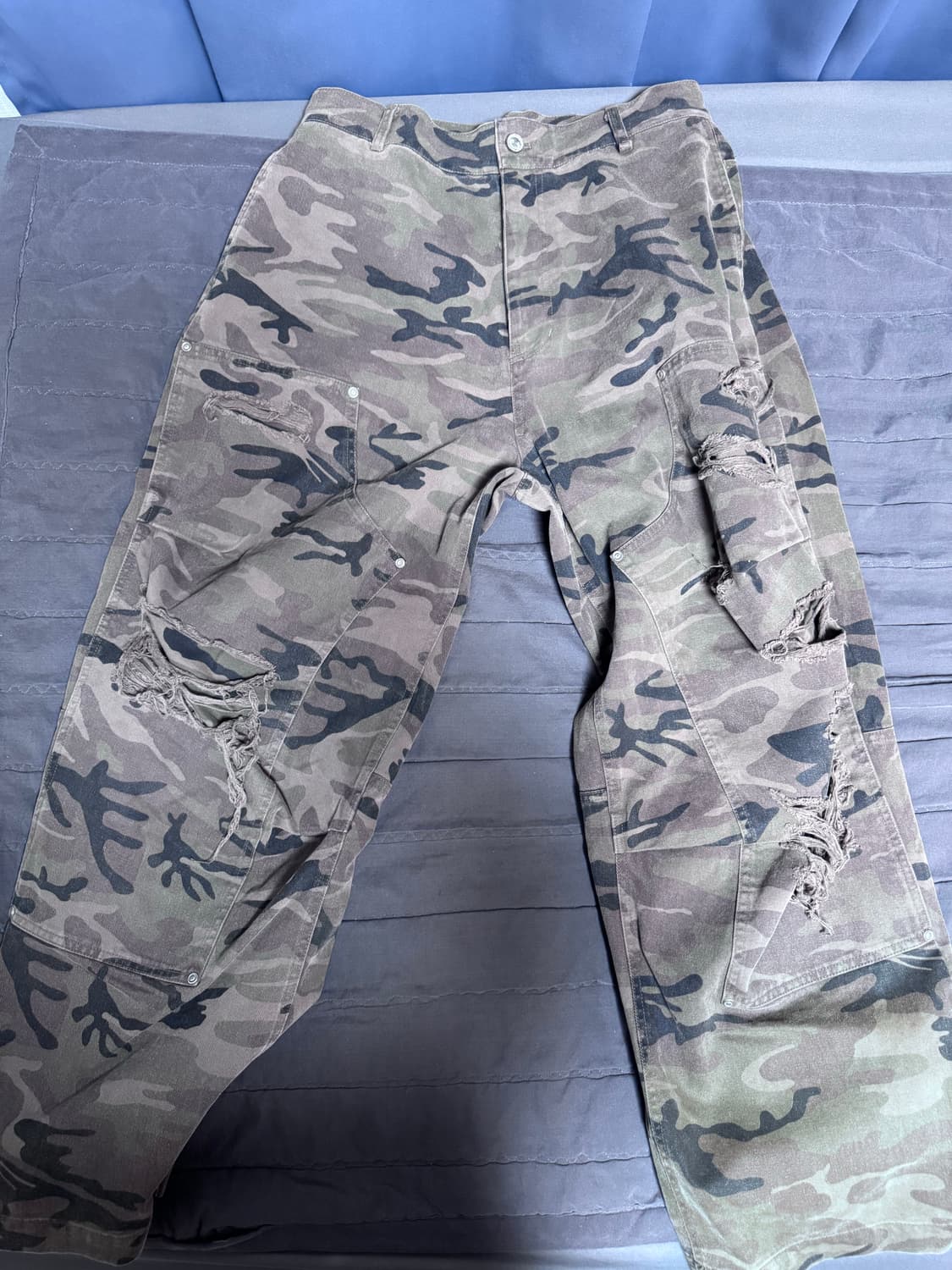 ETCE DESTROYED CAMO BAGGY PANTS II  상품이미지4