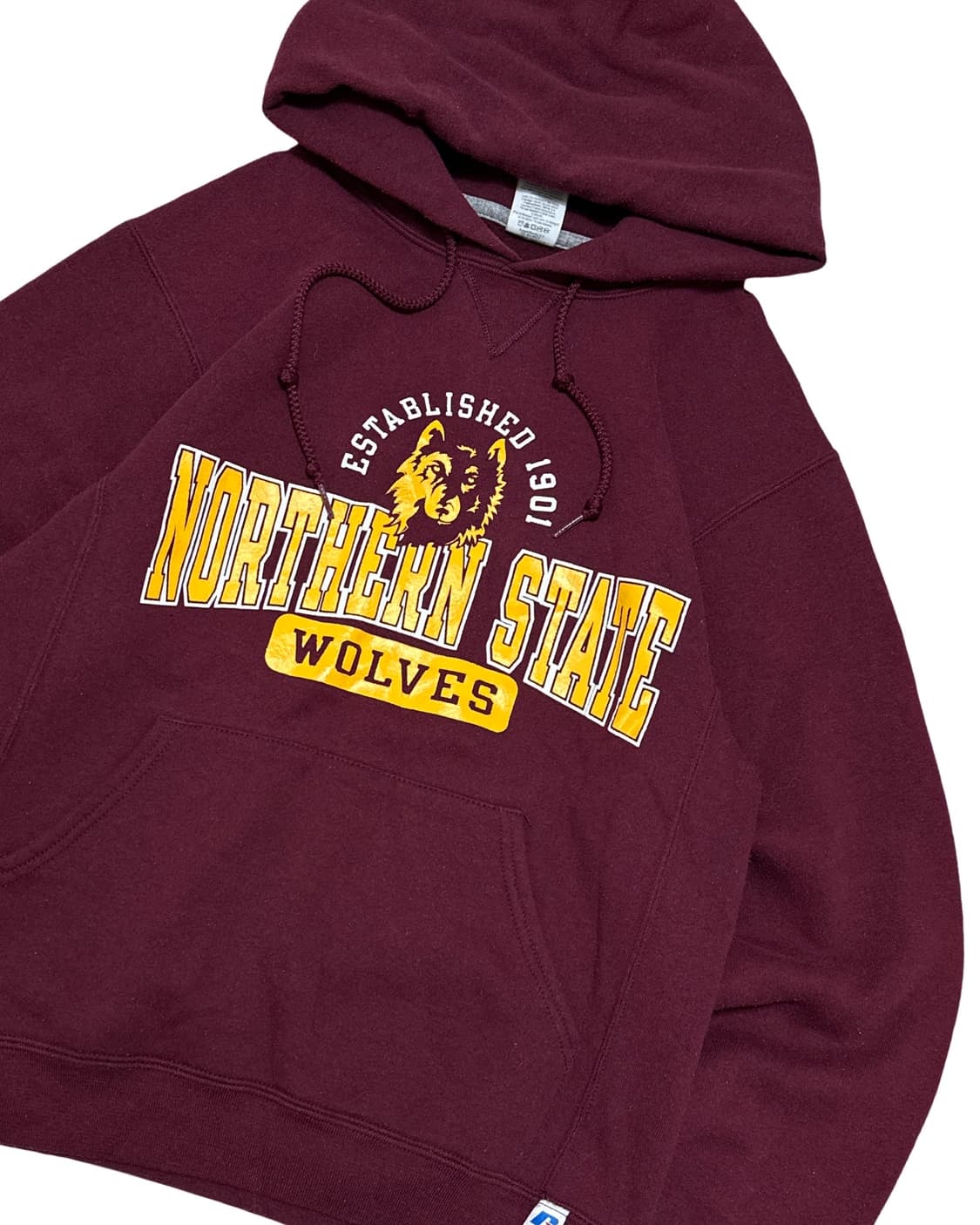러셀 노던 스테이트 울브스 버건디 후드티 상품이미지3