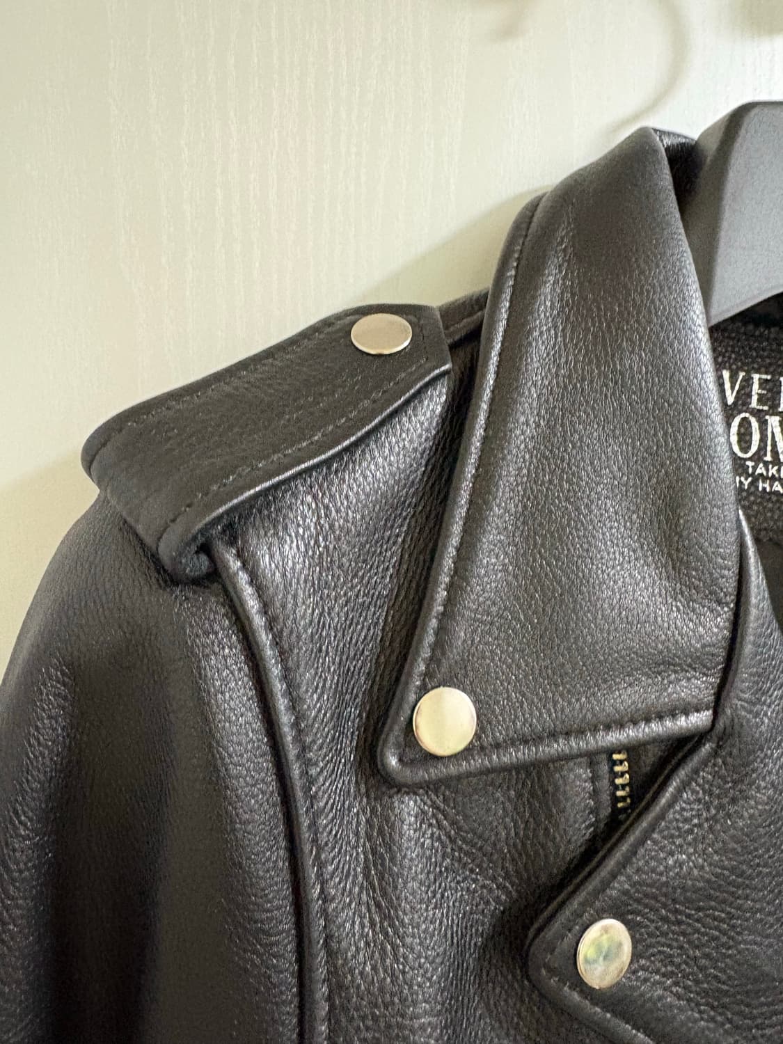 imvely 리얼 카우 바이커 레더자켓 55사이즈 상품이미지3