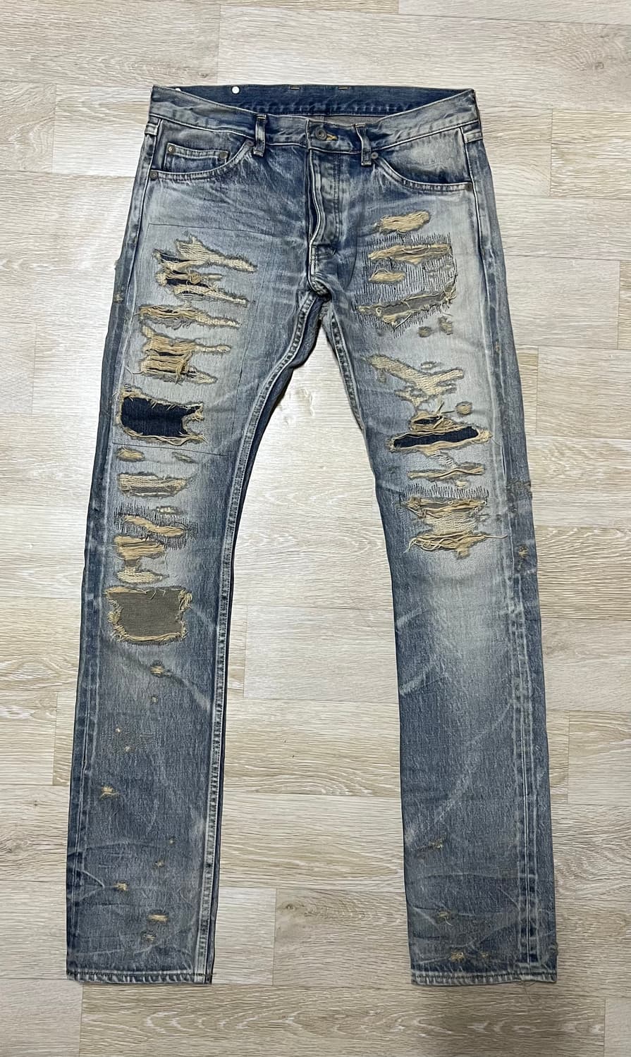 이사무 카타야마 백래쉬 디스트레스드 데님팬츠  상품이미지1