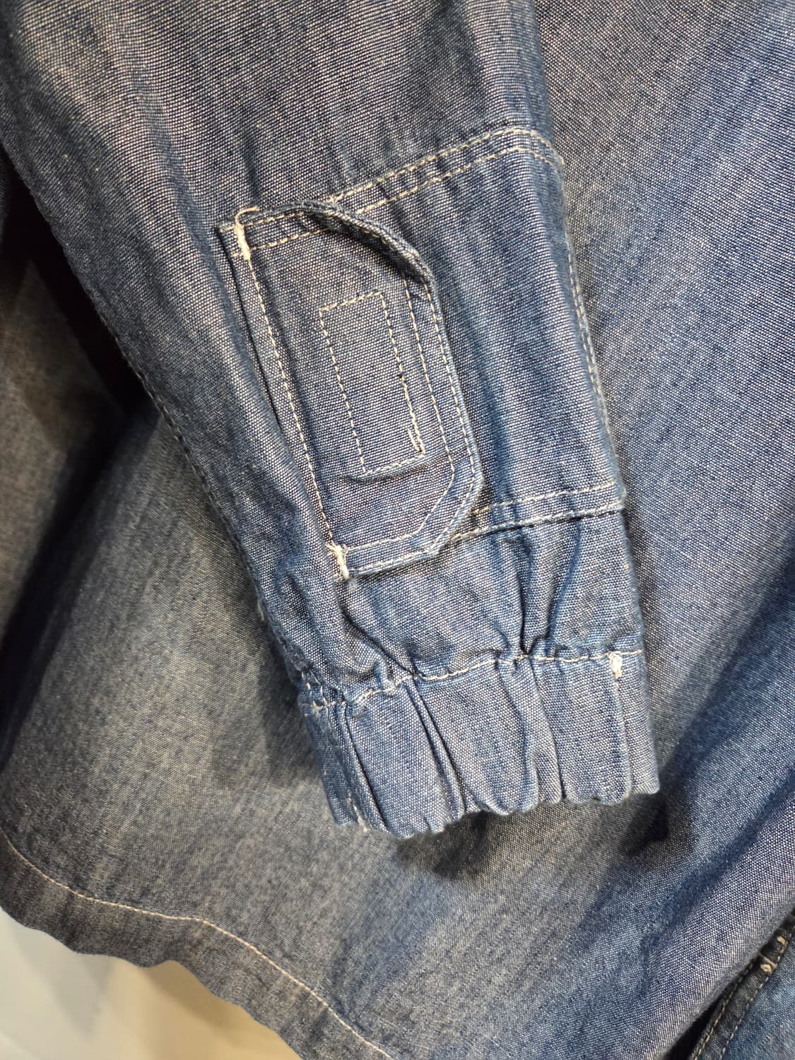 데님 워크 셔츠 자켓 블루(S) 상품이미지5