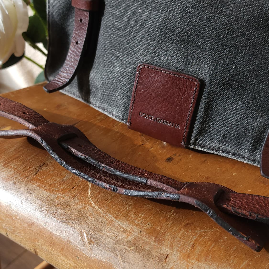 00년대 돌체앤가바나 캔버스 레더 메신져백 크로스백 상품이미지7