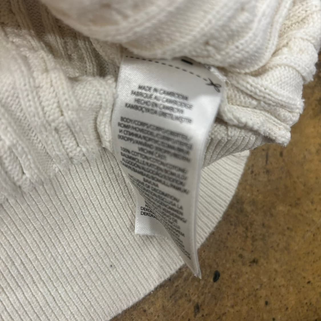 폴로 랄프로렌 흰핑 화이트 딸기우유 로고 꽈배기 니트 가디건  상품이미지6