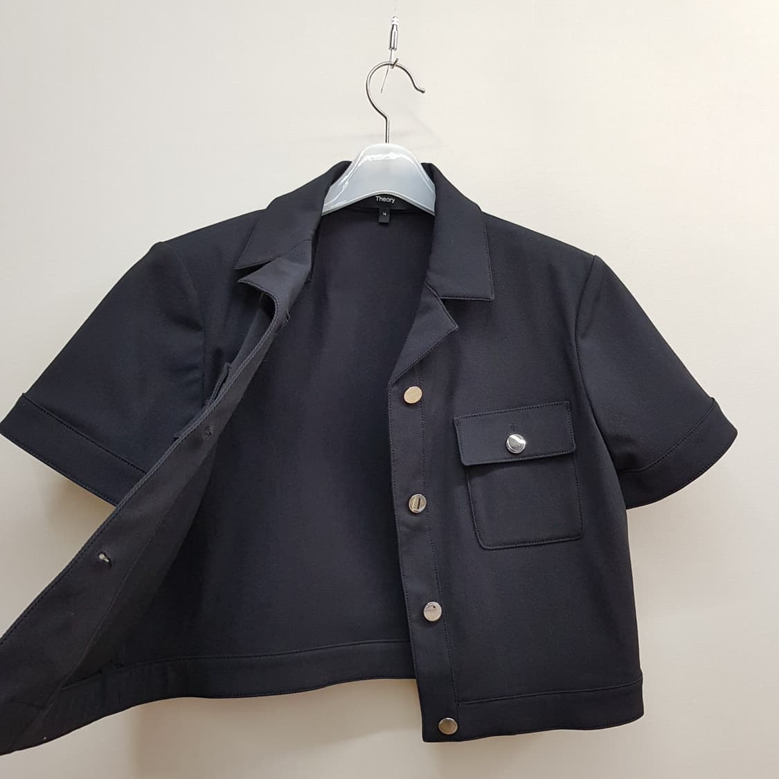 띠어리 크롭 네오테릭 트윌 반팔 자켓 14사이즈 상품이미지6