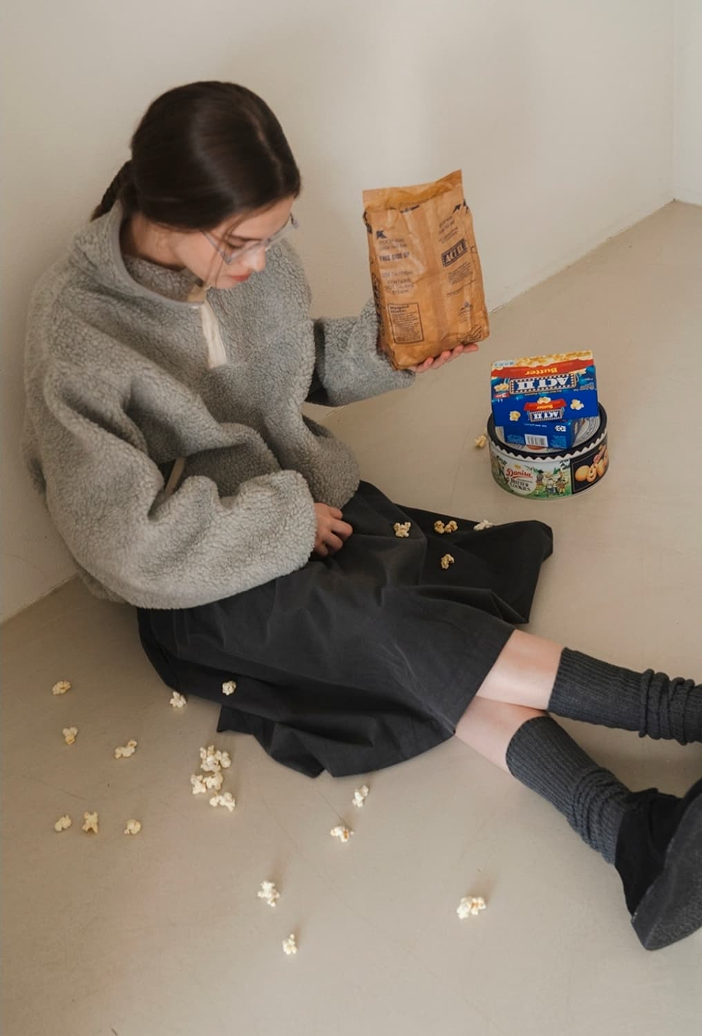 더미튼 미디 스커트 상품이미지5