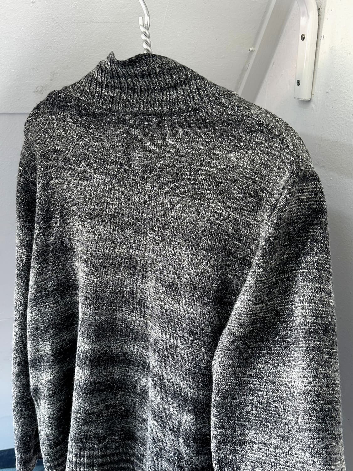 Pattern knitted 2way neck zip jacket 상품이미지9