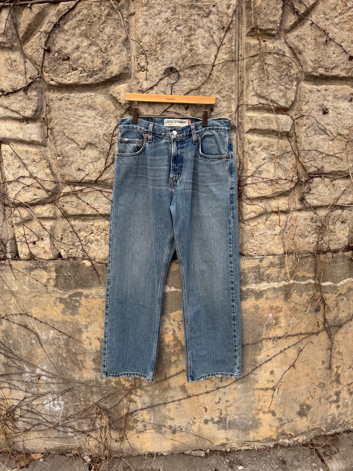 00s 리바이스 빈티지 569 루즈 스트레이트핏 워싱 데님 팬츠 상품이미지1
