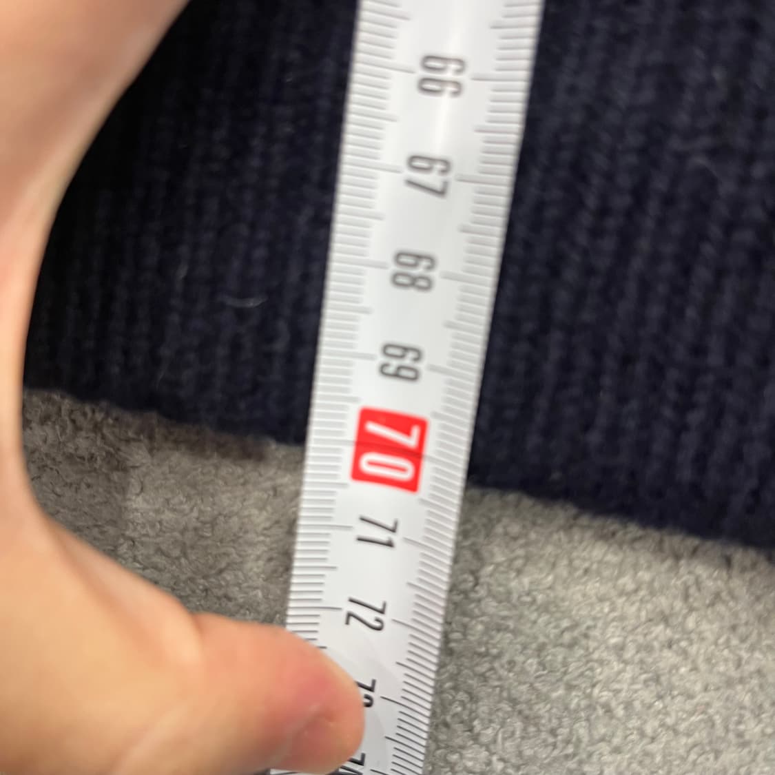 100 필라 네이비 니트집업 상품이미지9