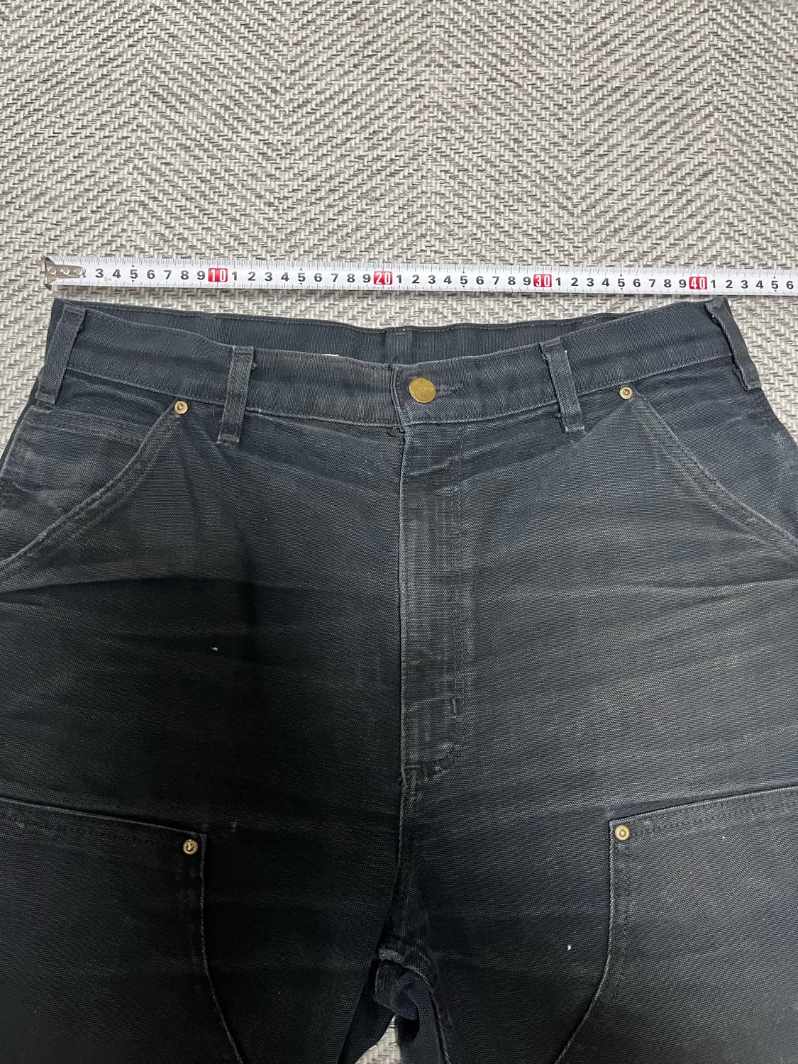 칼하트 더블니 블랙 덩가리핏 34x36 상품이미지5