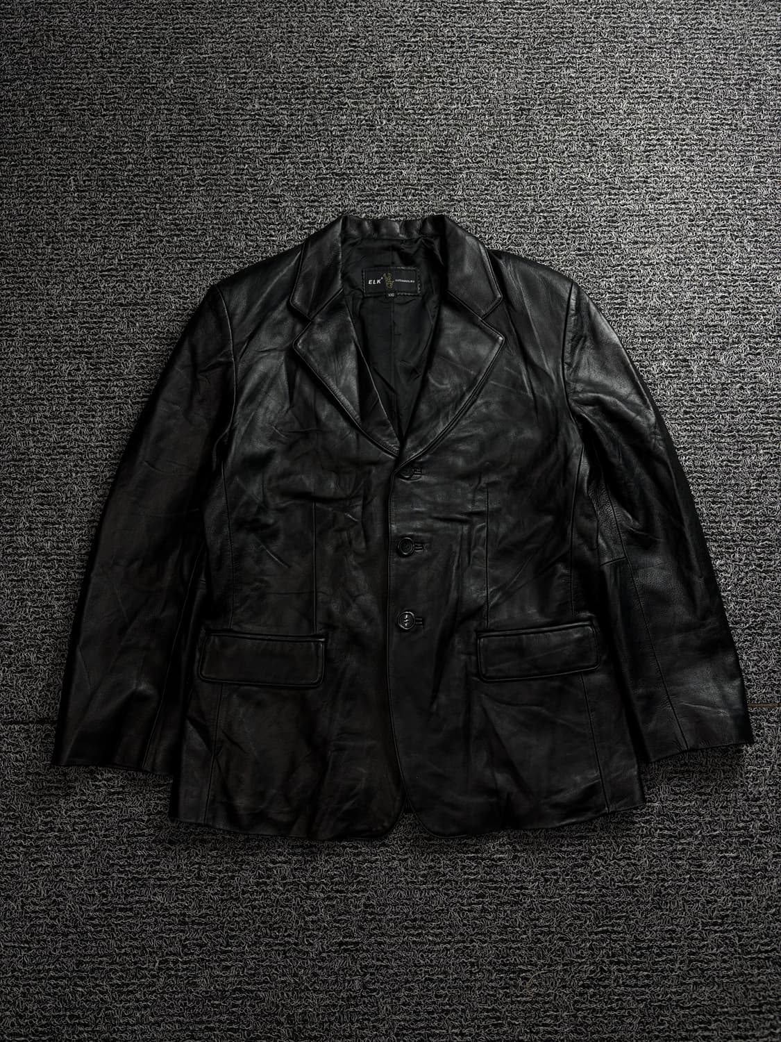 아카이브 빈티지 램스킨 블레이저 레더 자켓 블랙 1506 상품이미지2