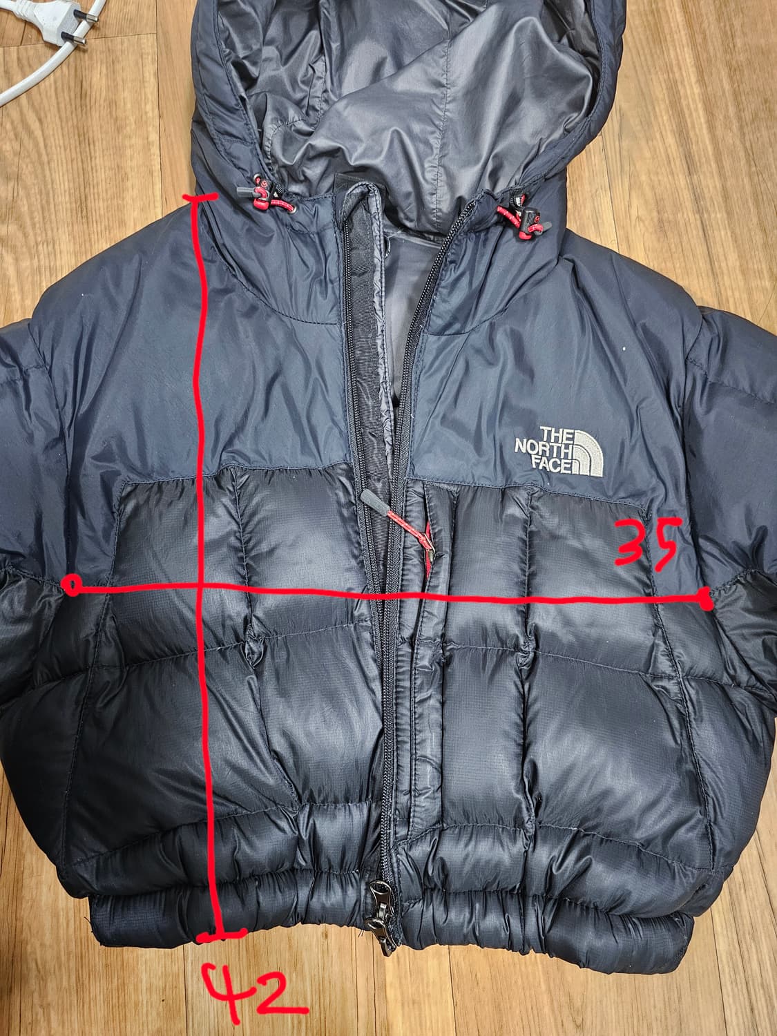 노스페이스 크롭 패딩 800 상품이미지3
