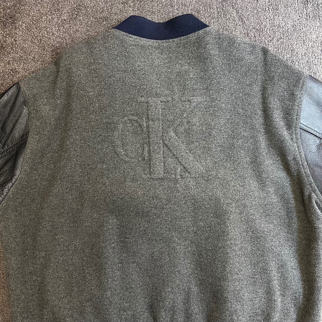 캘빈클라인 레더 배색 스타디움 자켓 상품이미지6