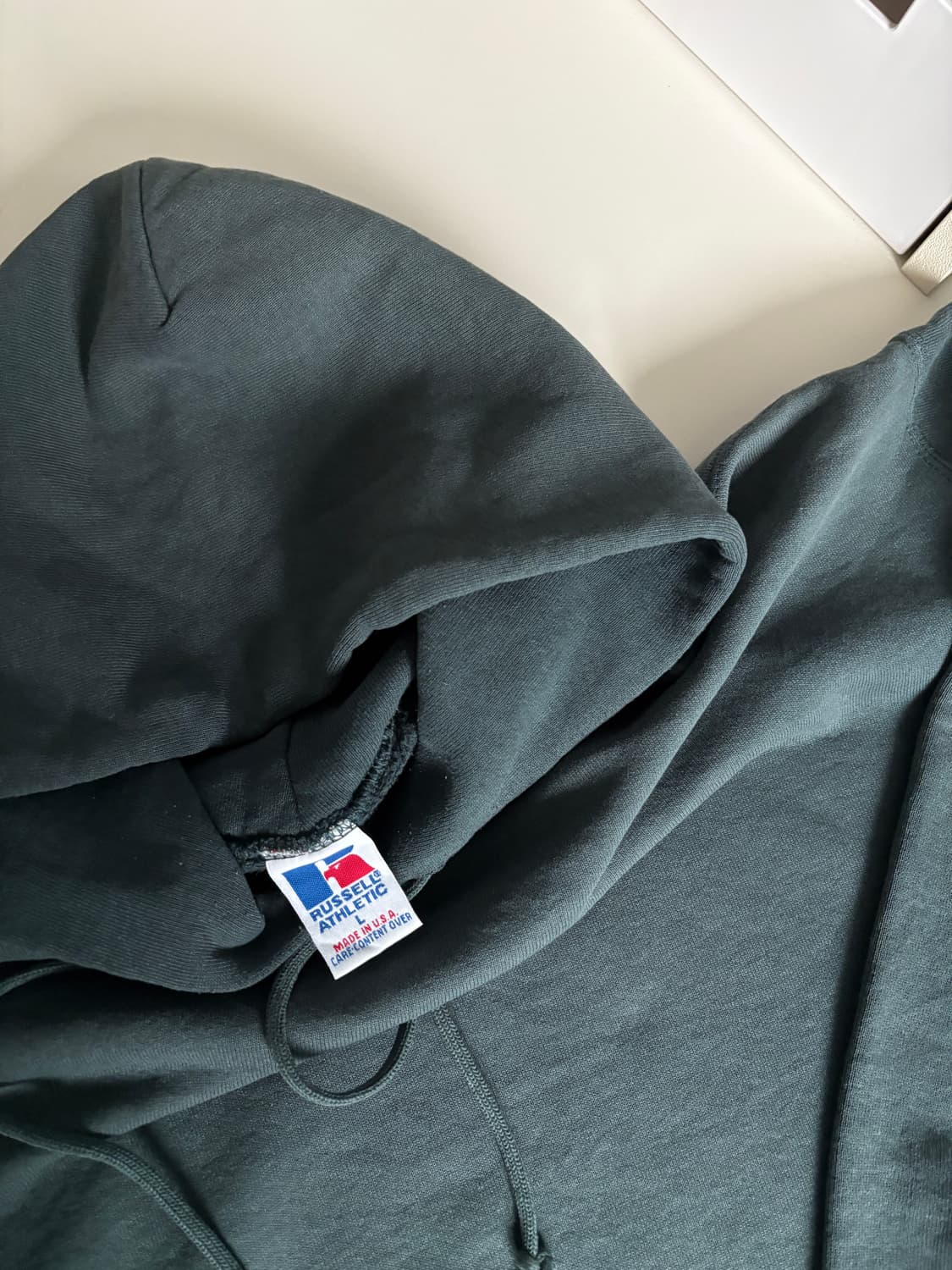 90s 미제 usa 러셀 후드 다크 그린 L 라지사이즈 상품이미지6