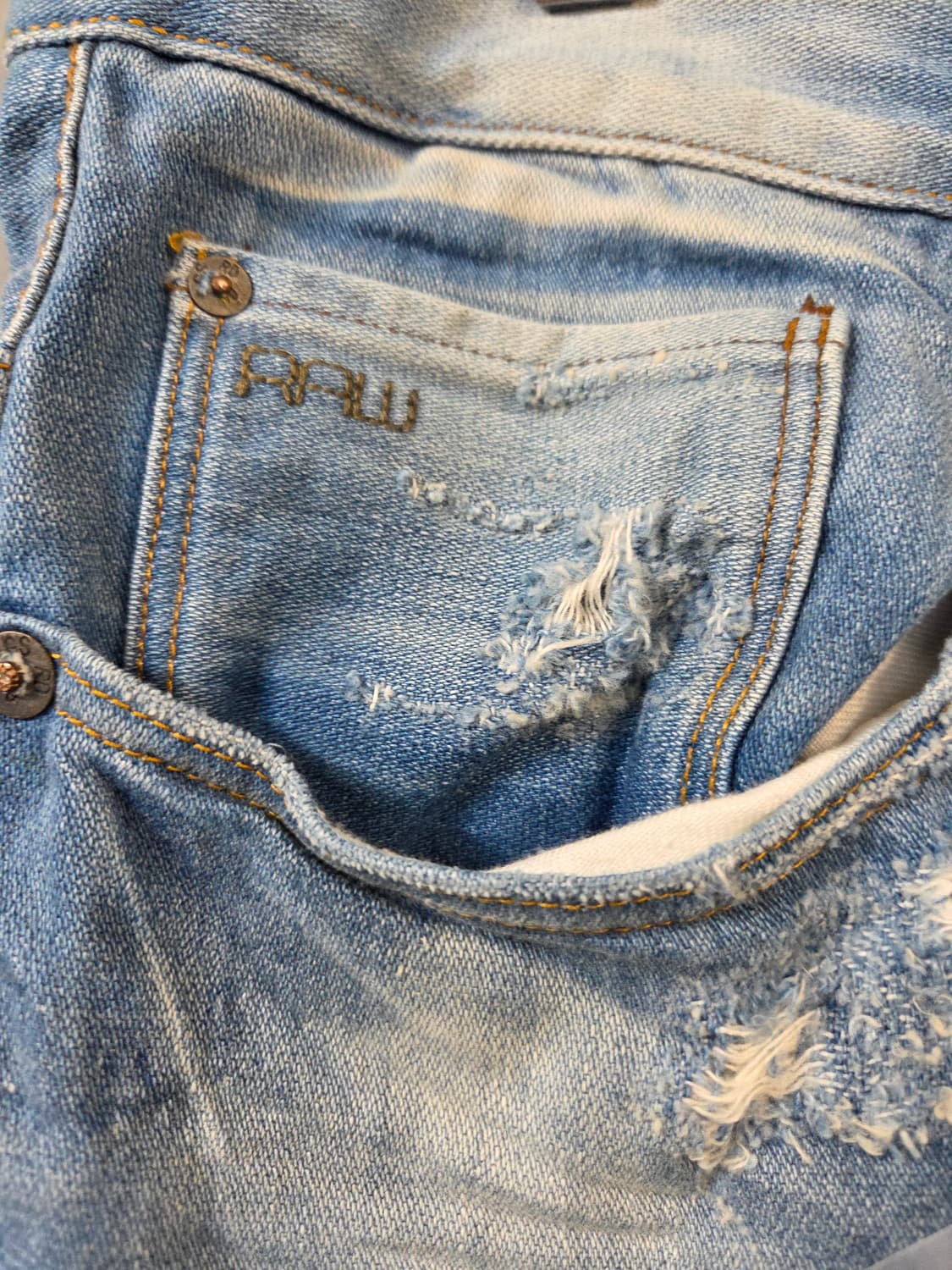 G-Star 디스트로이드 데님 청바지(W32/L32)남여공용 상품이미지3