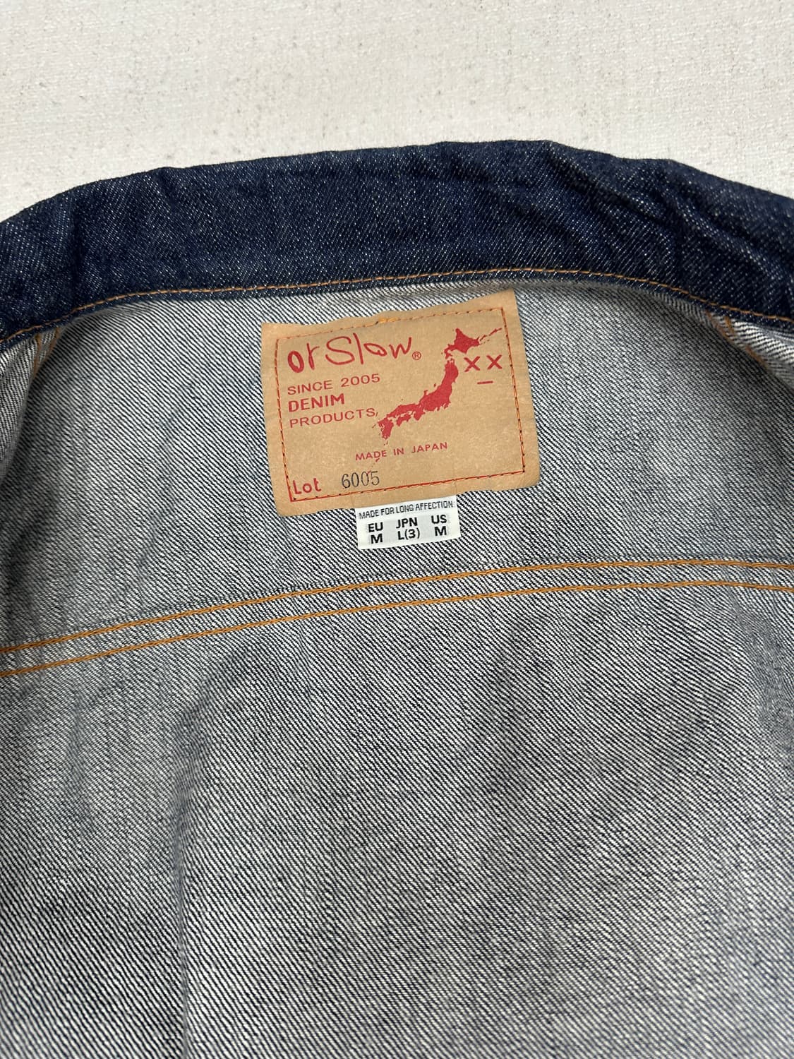 오어슬로우 원워시 원워쉬 청자켓 데님자켓 3세대 3사이즈 상품이미지2