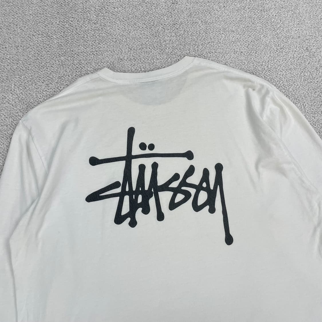 스투시 Stussy 베이직 로고 롱슬리브 화이트 상품이미지3