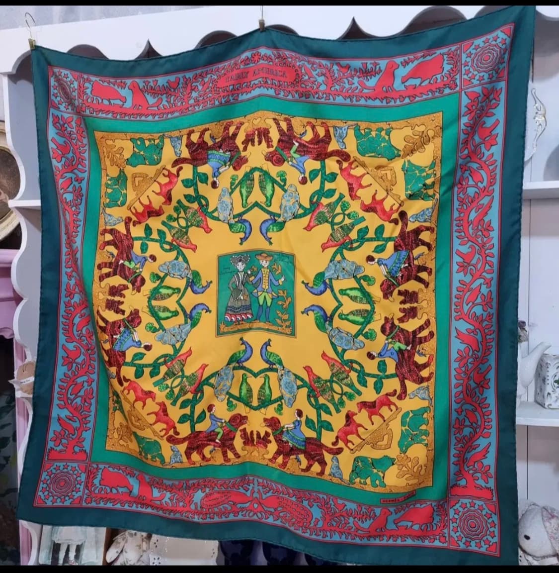 에르메스 카레 90 Early America 실크 스카프 상품이미지5