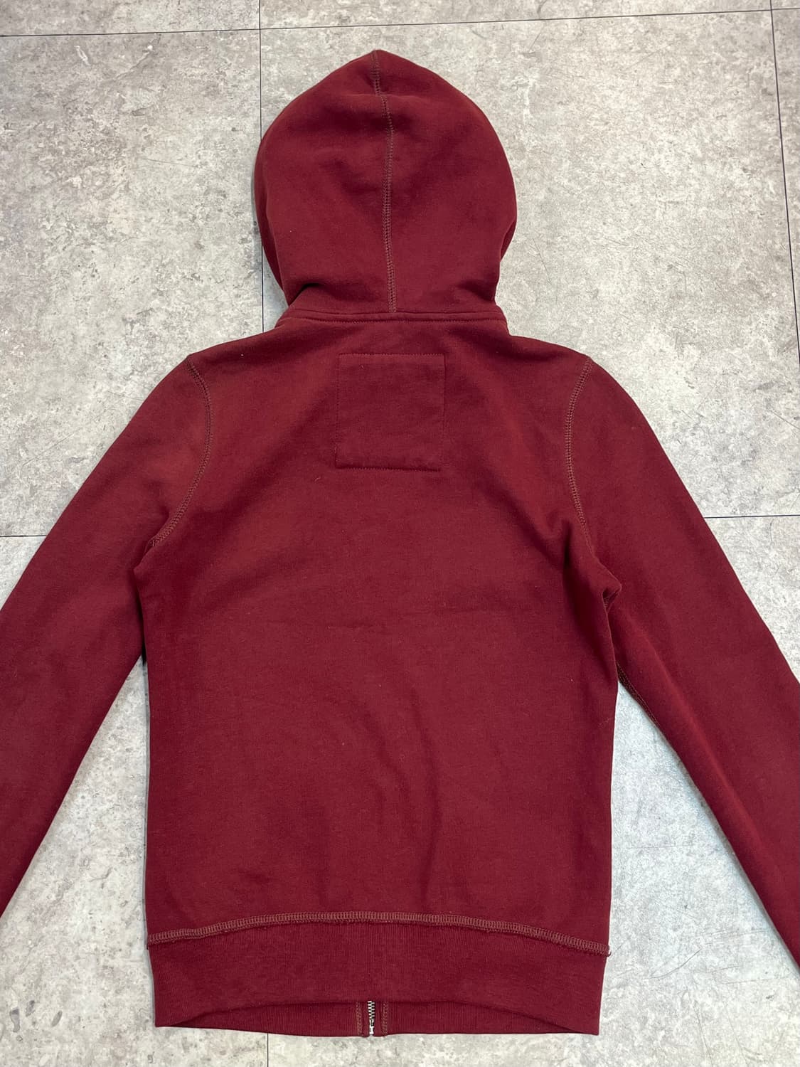 홀리스터 기모 후드집업 버건디 S #csz2734 상품이미지7