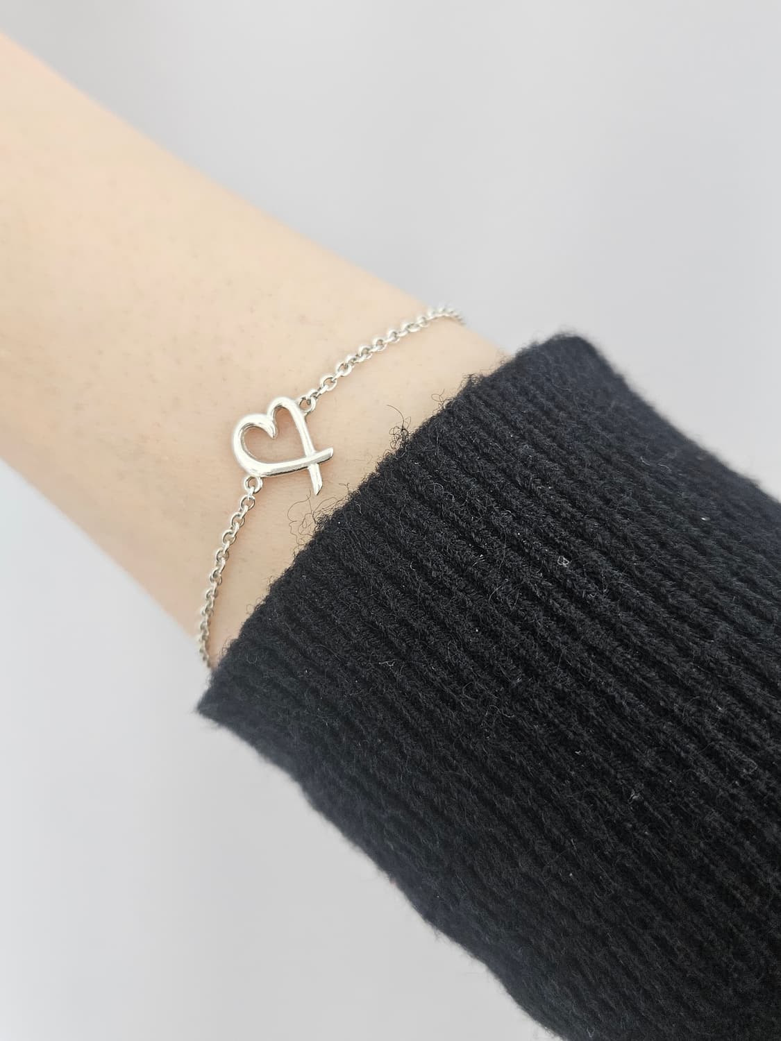 티파니앤코 러빙하트 팔찌 실버 M사이즈 17.8cm [정품/풀구성] 상품이미지7