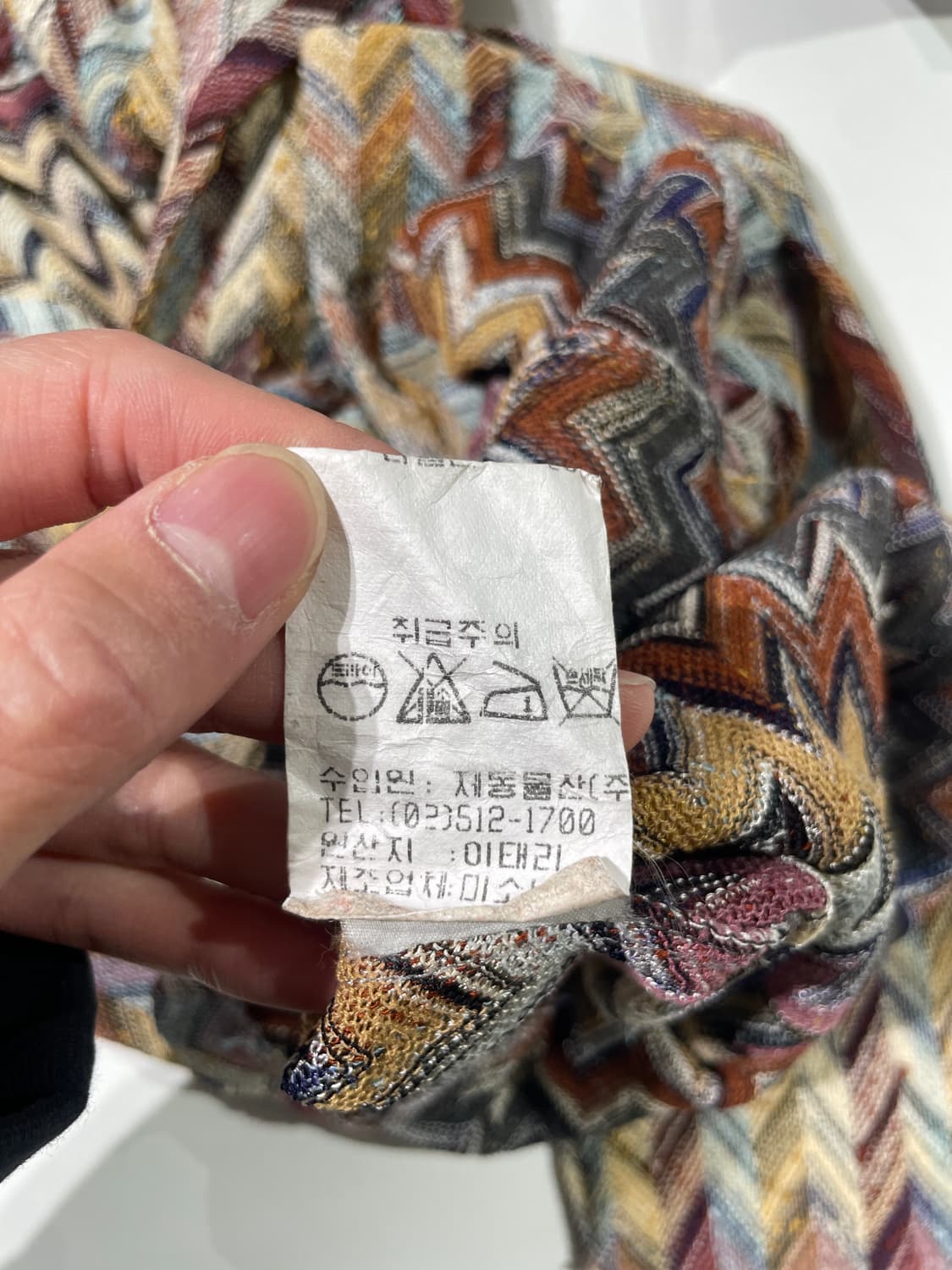 미쏘니 믹스 지그재그 버튼 레이온 카라 셔츠 상품이미지10