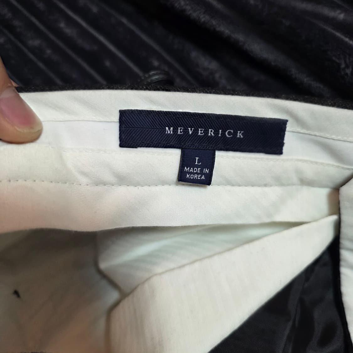 메버릭 헤링본 트위드 투턱 트라우저 브라운 L(34) 상품이미지5