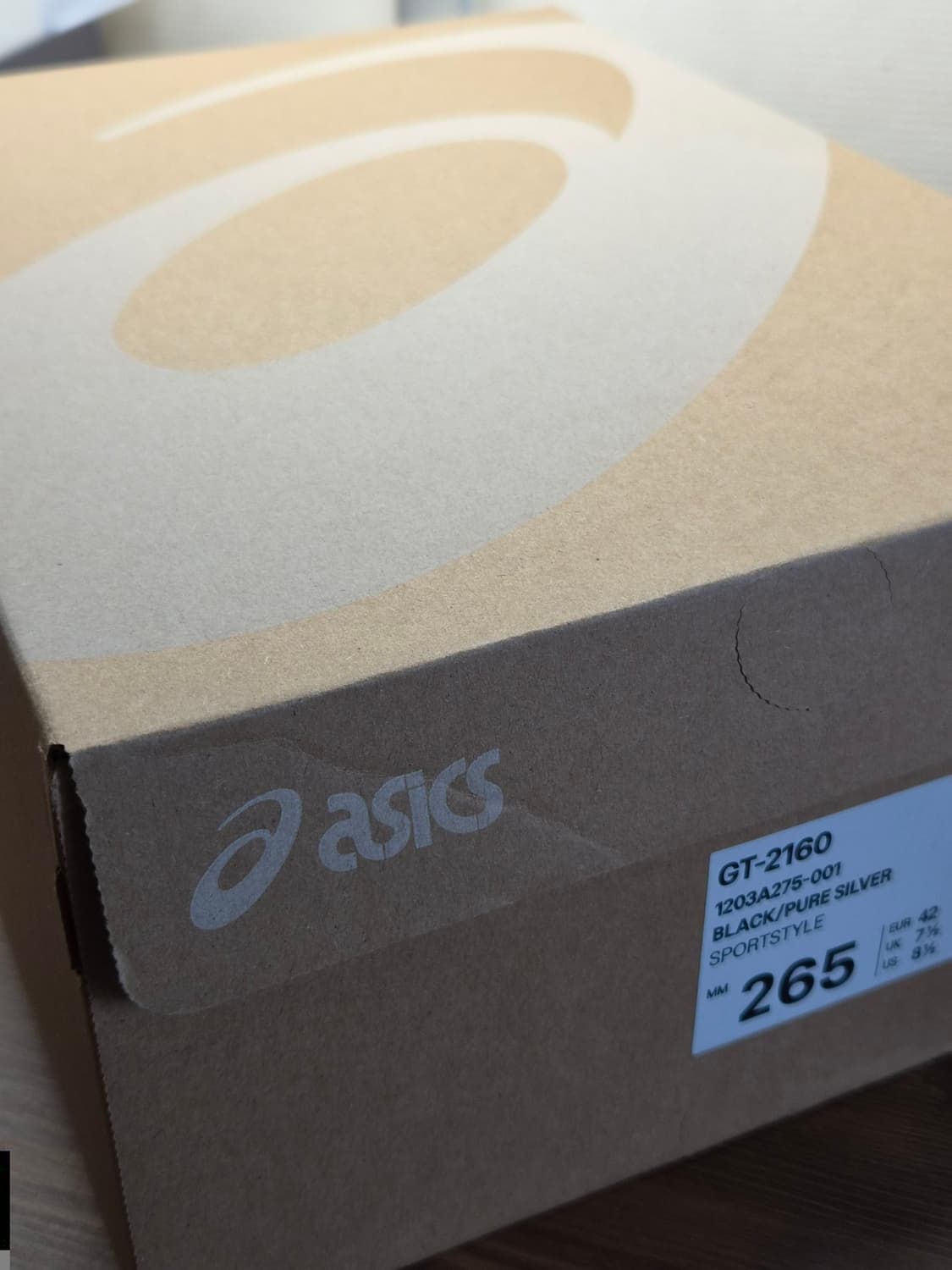 새상품 아식스 GT-2160 블랙 퓨어 실버 265 상품이미지4