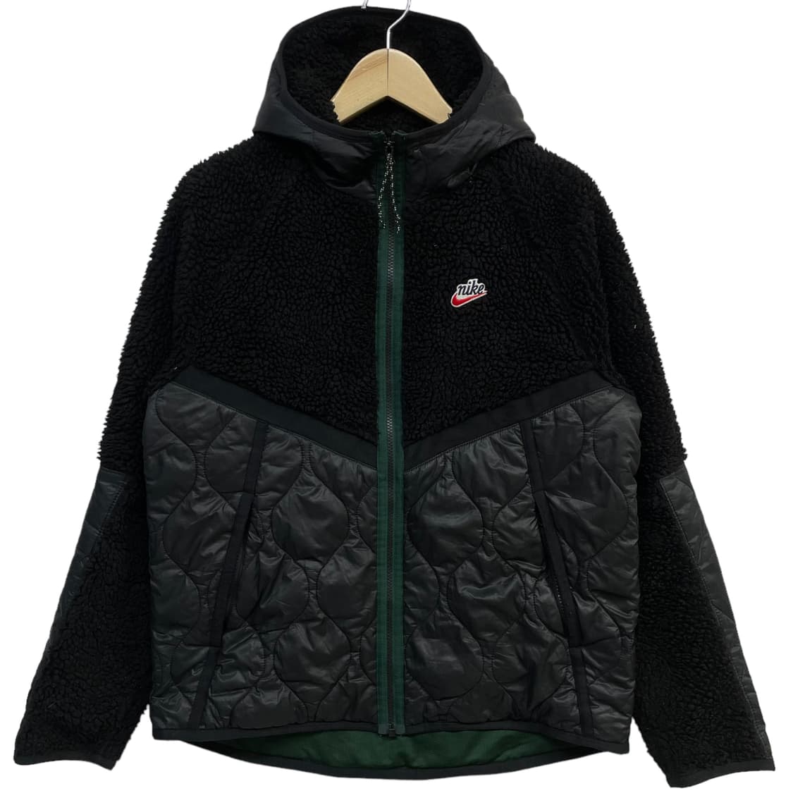 나이키 헤리티지 블랙 그린 후리스 자켓 상품이미지1