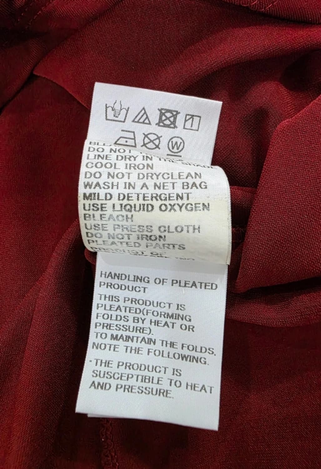 이세이미야케 레드 블라우스 사이즈 ~55 상품이미지8