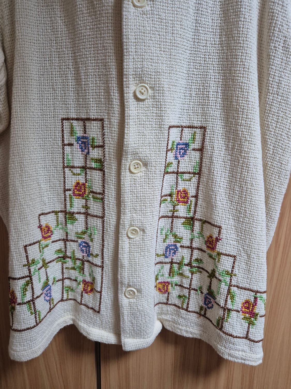 harago 하라고 자수 반팔 셔츠 M 상품이미지3