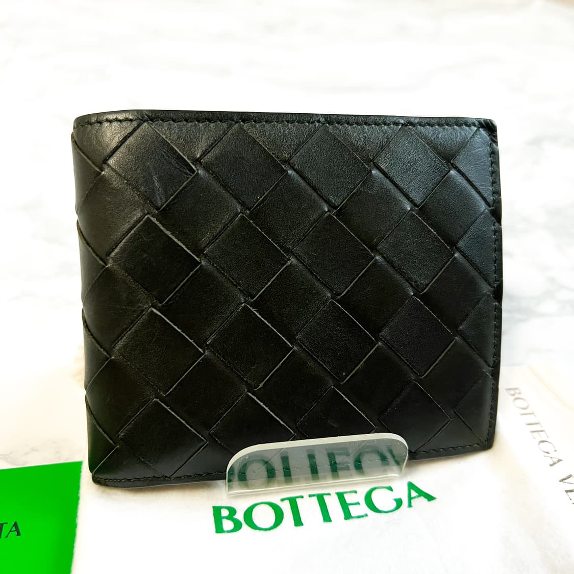 [신형] 보테가베네타 인트레치아토 반지갑 다크 올리브 상품이미지3