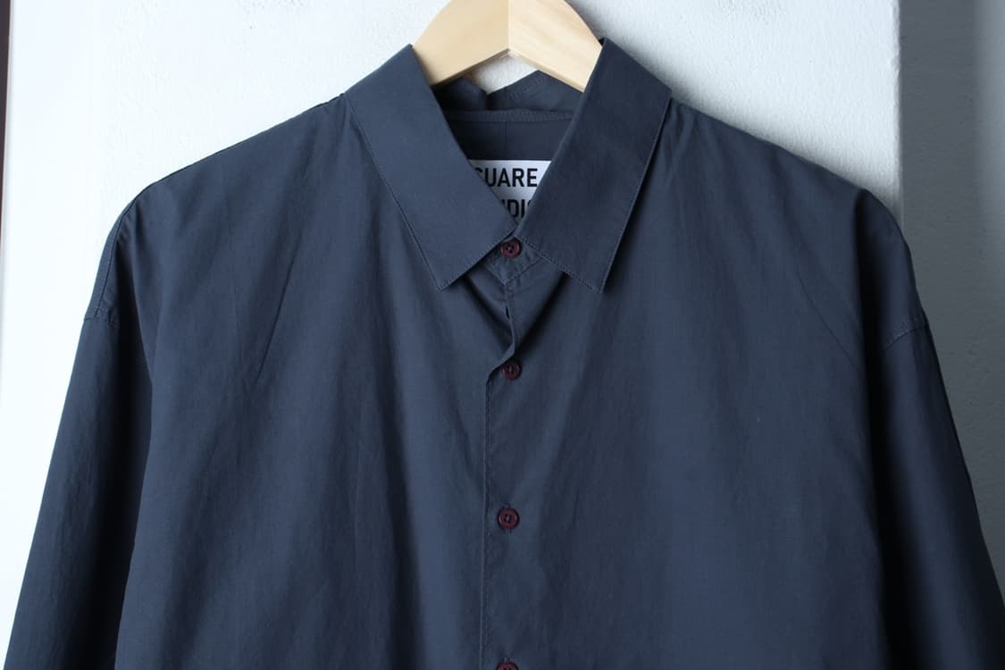 (M-2XL) 수아레 셔츠 남방 블루 무지 세미크롭 아메카지-H32633 상품이미지3